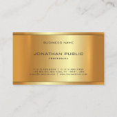 グラマエレガントラスフェイク金ゴールドモダンラグジュアリーテンプレート 名刺 (裏面)