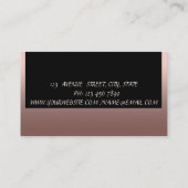 グラマエレガントラスモダンシック、バラ金ゴールド、ブラック 名刺 (裏面)