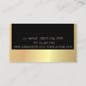 グラマエレガントラスモダンシック，フェイク金ゴールド，ブラック 名刺 (裏面)