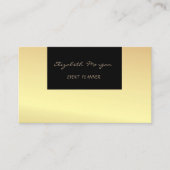 グラマエレガントラスモダンシック，フェイク金ゴールド，ブラック 名刺 (正面)