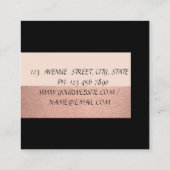 グラマエレガントラスモダンシック、ブラック スクエア名刺 (裏面)