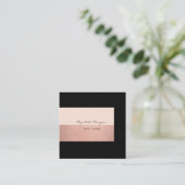 グラマエレガントラスモダンシック、ブラック スクエア名刺 (スタンド正面)