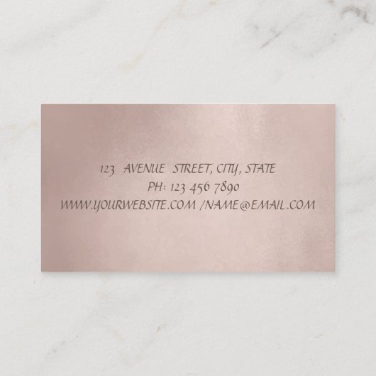 グラマエレガントラスモダンバラ金ゴールド円 名刺 (裏面)