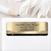 グラマエレガントラス金ゴールドブラック光沢、紙吹雪 ラベル (インサイチュ)