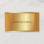 グラマエレガントラス金ゴールドルックプロフェッショナルモダン 名刺 (正面)