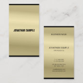 グラマエレガントラス金ゴールドルッモダンププレーンラグジュアリー 名刺 (正面/裏面)