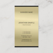 グラマエレガントラス金ゴールドルッモダンププレーンラグジュアリー 名刺 (裏面)