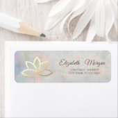 グラマエレガントラス金ゴールドロータホログラフィックオパール ラベル (インサイチュ)