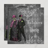 グラマエレガントラス骨格ハローウィンパーティ 招待状 (正面/裏面)