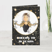 グラマエレガントラス70おもしろい誕生日マルティーニ カード (正面)