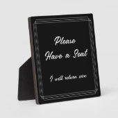 グラマエレガントラス「お席をお願い」 フォトプラーク (正面)