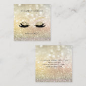 グラマエレガントラス《写真》ぼけ味グリッターラフェイクッシュ スクエア名刺 (正面/裏面)