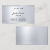 グラマエレガントルシルバールックモダントレンディープレーン 名刺 (正面/裏面)