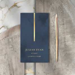 グラマエレガントルマリーネイビーブルー金ゴールド名刺 名刺