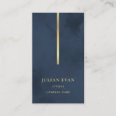 グラマエレガントルマリーネイビーブルー金ゴールド名刺 名刺 (正面)