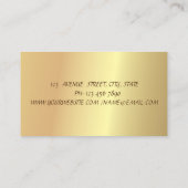 グラマエレガントルモダンスフェイク金ゴールドストライプ 名刺 (裏面)