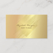 グラマエレガントルモダンスフェイク金ゴールドストライプ 名刺 (正面)