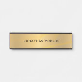 グラマエレガントルモダン金ゴールドテンプレートトレンディー サインプレート (正面)