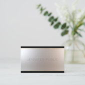 グラマエレガントーユニーク金ゴールドシルバー平野モダン 名刺 (スタンド正面)