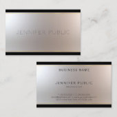 グラマエレガントーユニーク金ゴールドシルバー平野モダン 名刺 (正面/裏面)