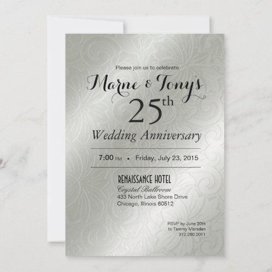 グラマエレガントー彫刻フローラ25周年記念 招待状 (裏面)