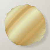 グラマカスタムーフェイク金ゴールド空白のモダンテンプレート ラウンドクッション (裏面)