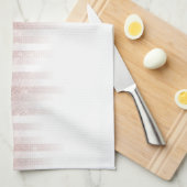 グラマガーリーラスバラ金ゴールドグリッターストライプの勾配 キッチンタオル (四つ折り)