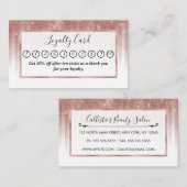 グラマガーリーラスバラ金ゴールドグリッターストライプの勾配 ロイヤリティカード (正面/裏面)