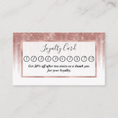 グラマガーリーラスバラ金ゴールドグリッターストライプの勾配 ロイヤリティカード (正面)