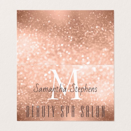 グラマガーリーラスバラ金ゴールドグリッタースパサロン折り畳み 名刺 (外部フラット)