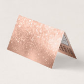 グラマガーリーラスバラ金ゴールドグリッタースパサロン折り畳み 名刺 (裏面)