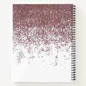 グラマガーリーラスフェイクバラ金ゴールドグラデーション白 ノートブック (裏面)