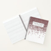 グラマガーリーラスフェイクバラ金ゴールドグラデーション白 ノートブック (内部)