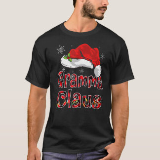 グラマクロースクリスマスレッドプレイドファミリーマッチングP Tシャツ