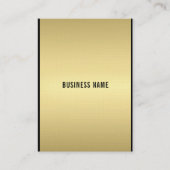 グラマスタイリッシュルエレガントブな黒と金ゴールド 名刺 (正面)