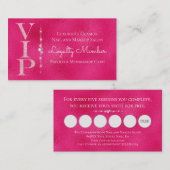 グラマティックダイアモンズピンクグリッターVIPロイヤリティ 名刺 (正面/裏面)