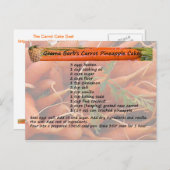 グラマバーブのニンジンのパイナップルケーキポストカード ポストカード (正面/裏面)