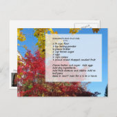 グラマバーブのフルーツケーキレシピはがき ポストカード (正面/裏面)