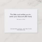 グラマフェイクラス銅金ゴールドギフトカード 割引カード (裏面)