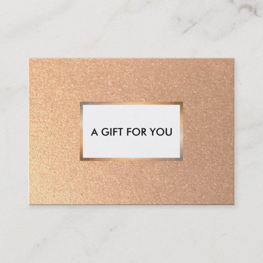 グラマフェイクラス銅金ゴールドギフトカード 割引カード (正面)