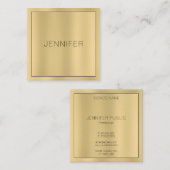 グラマフェイクルエレガントモダンシンプルテンプレート スクエア名刺 (正面/裏面)