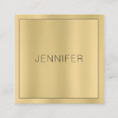 グラマフェイクルエレガントモダンシンプルテンプレート スクエア名刺 (正面)