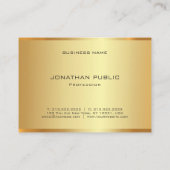 グラマフェイクルエレガント金ゴールドモダンプロフェッショナル 名刺 (裏面)