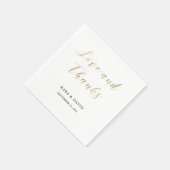 グラマフェイクルクラシック結婚金ゴールド スタンダードカクテルナプキン (角)