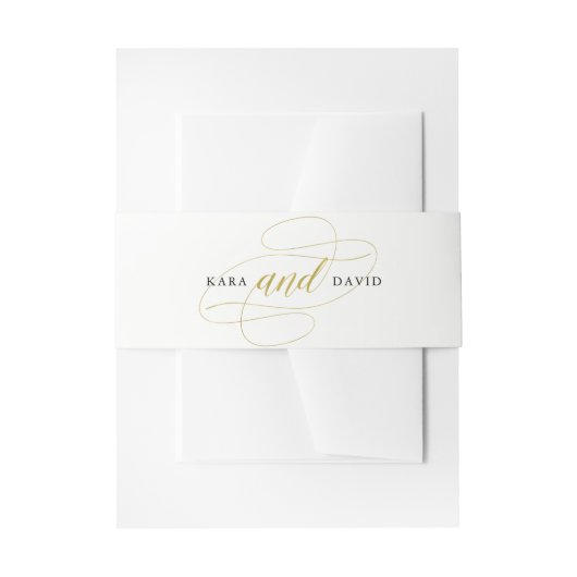 グラマフェイクルクラシック結婚金ゴールド 招待状ベリーバンド (正面例)