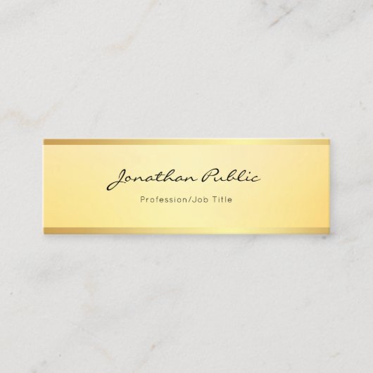 グラマフェイクーモダンシンプルテンプレートエレガント スキニー名刺 (正面)