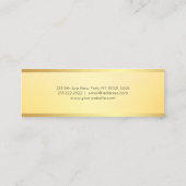 グラマフェイクーモダンシンプルテンプレートエレガント スキニー名刺 (裏面)