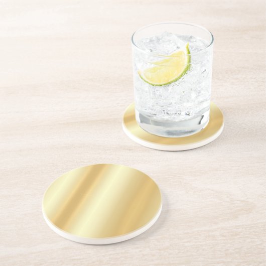 グラマフェイクー金ゴールド空白のモダンテンプレートカスタム コースター (側面)
