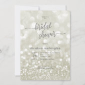 グラマモダンウス金ゴールドグリッターブライダルシャワー 招待状 (正面)