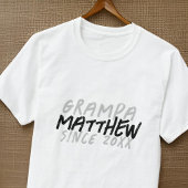 グラマモダンパに対しグランジて白黒でクールある Tシャツ